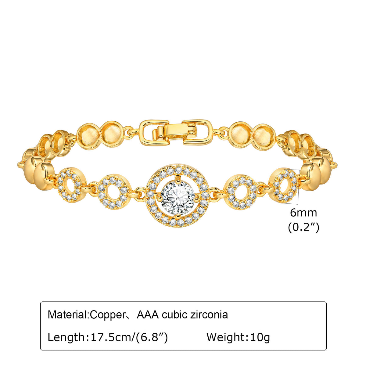 Zircon Flower Heart Bracelet – Sparkling Statement Jewelry