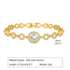 Zircon Flower Heart Bracelet – Sparkling Statement Jewelry