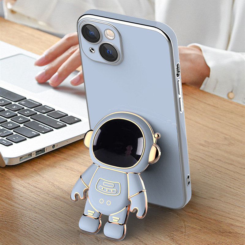 3D Astronaut Phone Case – Cute Shockproof Cover for iPhone