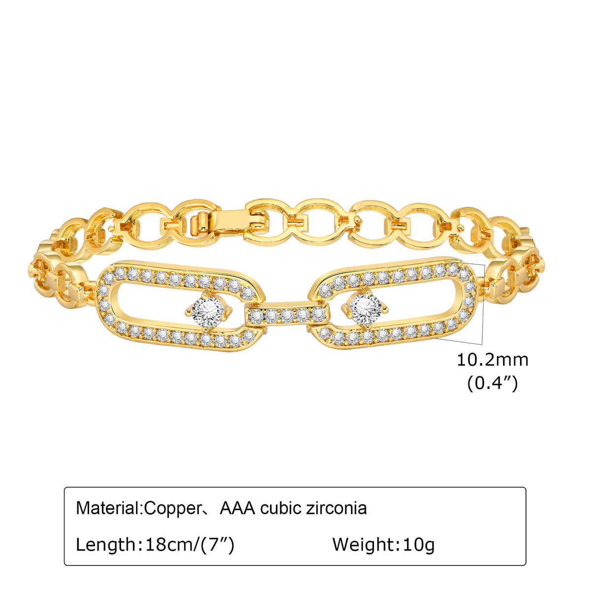 Zircon Flower Heart Bracelet – Sparkling Statement Jewelry