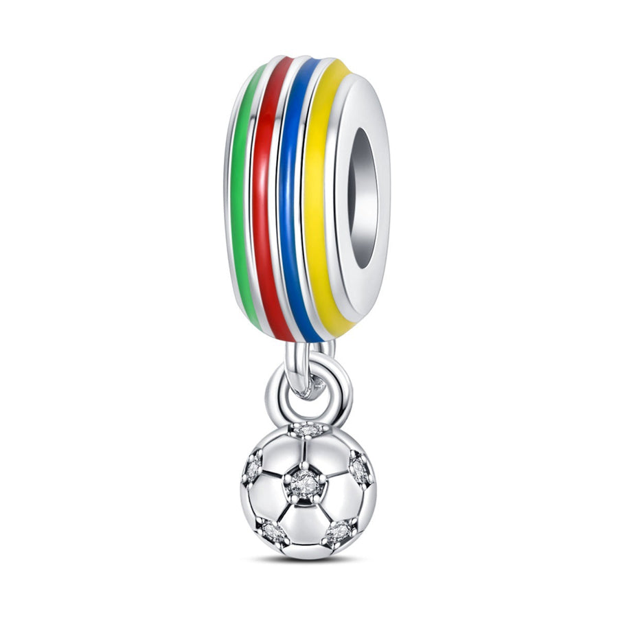 Football Charm Beads – DIY Sports Bracelet Accessories