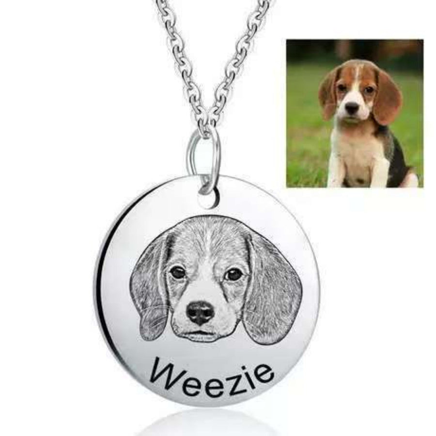 Laser Engraved Custom Necklace – Personalized Photo Pendant