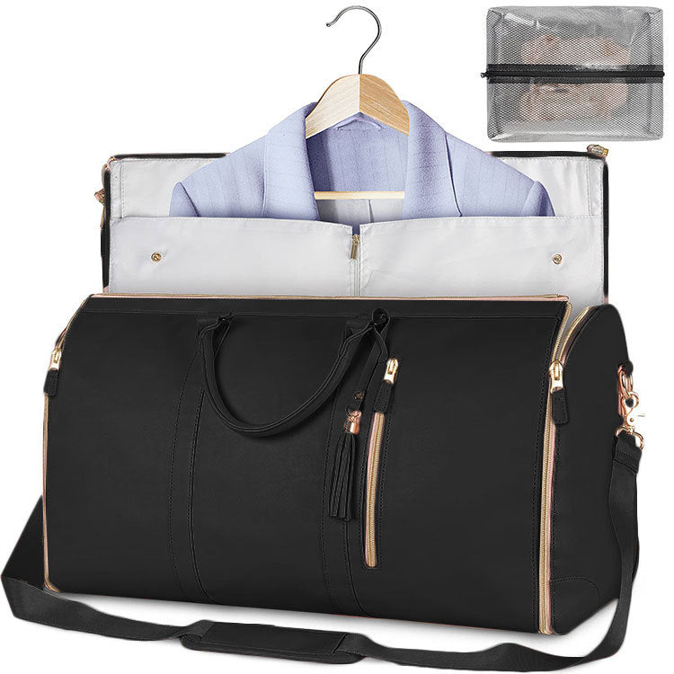 Large Capacity Travel Duffle Bag Women's Handbag Folding Suit Bag Waterproof Clothes Totes - size comparison