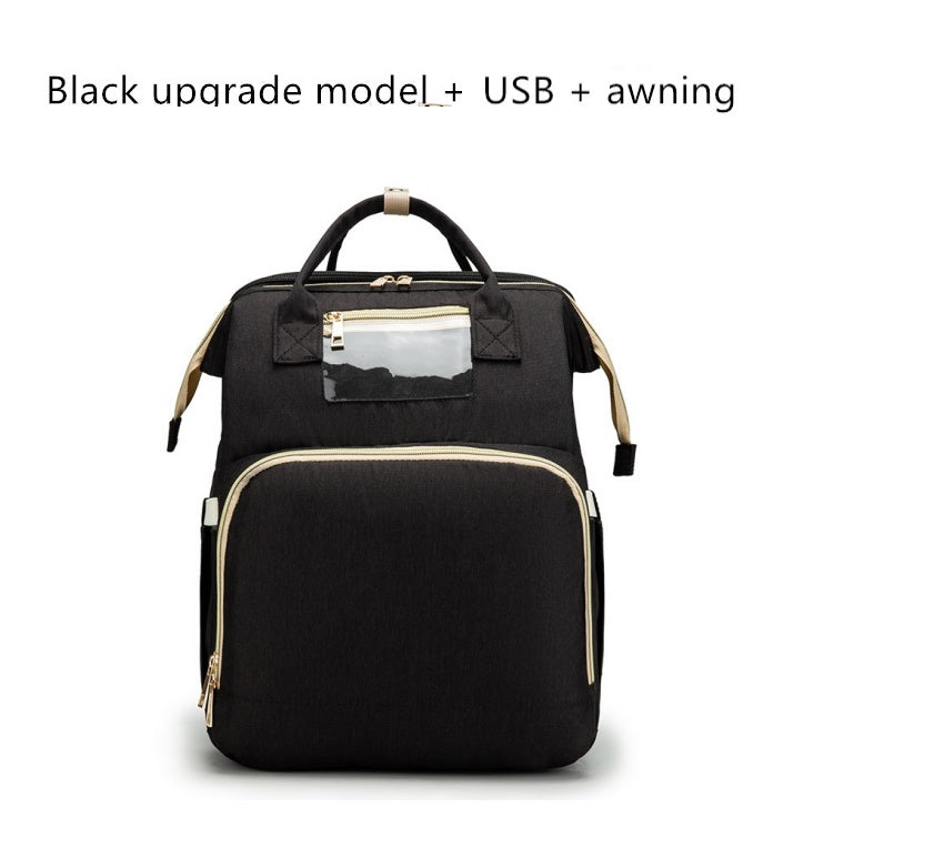 USB Charging Version Mommy Bed Backpack Folding Large Capacity Multi-function - size comparison