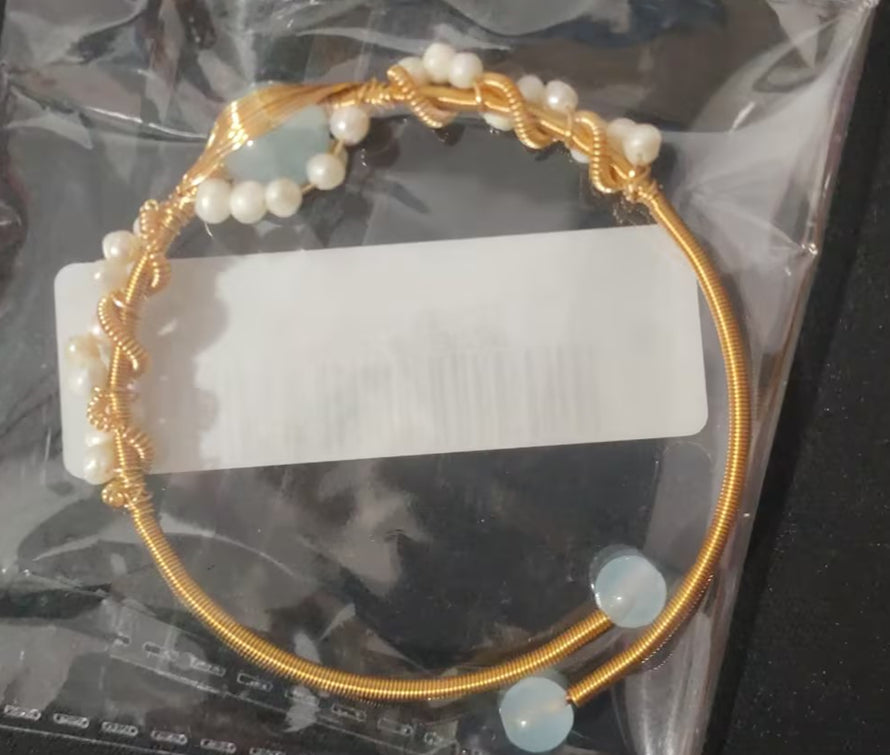 Pearl Bracelets For Women Gold Plating Pearl Bracelet Gold Wire Braided Vintage Style Bracelets Cuff Bracelets Fashion Bracelet - packaging shown (4 of 7)
