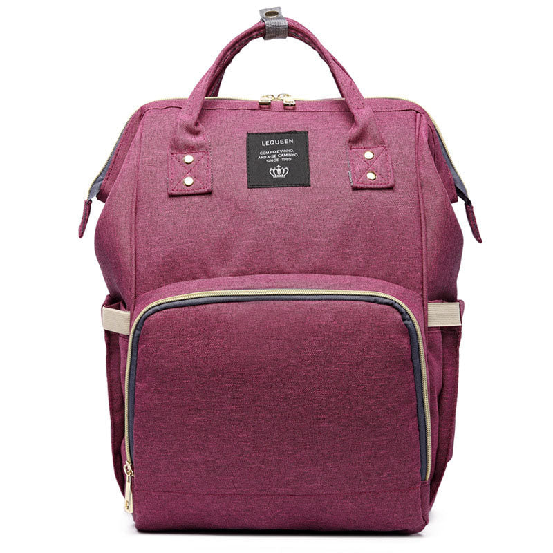 Fashion Mummy Maternity Nappy Bag - Navy blue grey - front view