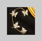 Fashion Earring Butterfly Ear Clip And Ear Hook Jewelry - Left Gold - product photo