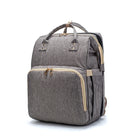 USB Charging Version Mommy Bed Backpack Folding Large Capacity Multi-function - Green A - front view