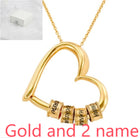 Personalized Heart Necklaces Women Jewelry Custom Name Necklaces & Pendants Mothers Day Gift - Rose Gold - front view