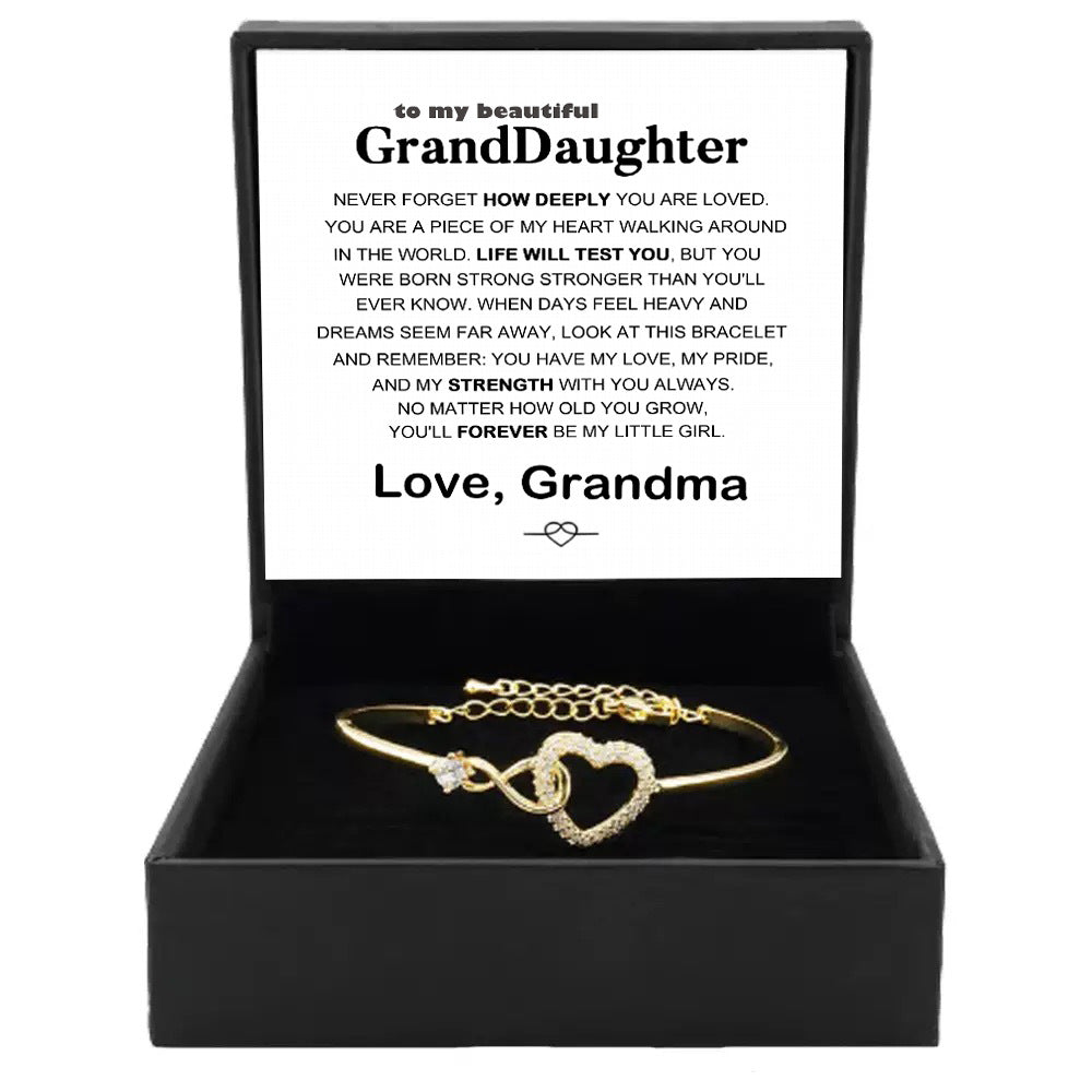 Hollow Zircon Heart Open-End BraceletLight Luxury - Silvery - worn styled shot