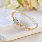 Pearl Bracelets For Women Gold Plating Pearl Bracelet Gold Wire Braided Vintage Style Bracelets Cuff Bracelets Fashion Bracelet - side view (3 of 7)