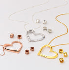 Personalized Heart Necklaces Women Jewelry Custom Name Necklaces & Pendants Mothers Day Gift - Rose Gold - size comparison