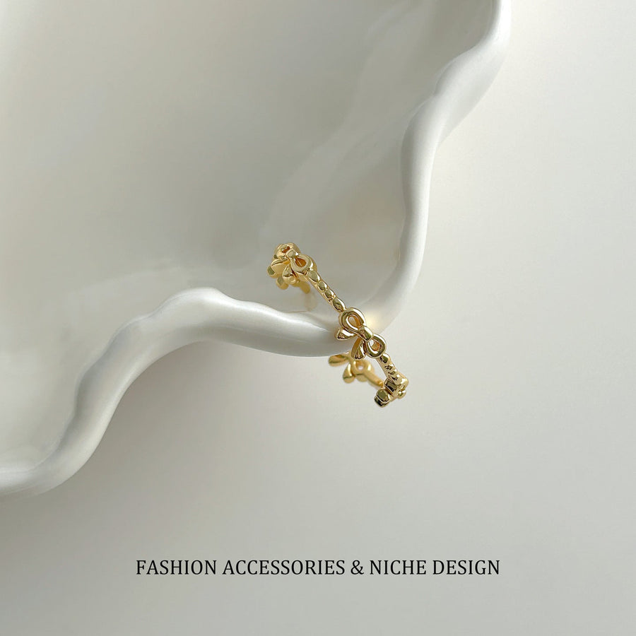 Korean Bowknot Open Ring – Minimalist Adjustable Ring