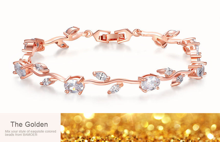 Crystal Plated Bracelet – Elegant Zircon Cuff for Her