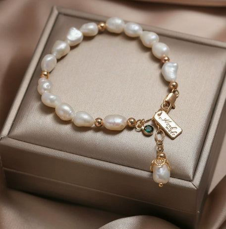 Natural Zircon Pearl Bracelet Ins Fashion Luxury Jewelry - color option displayed (5 of 5)