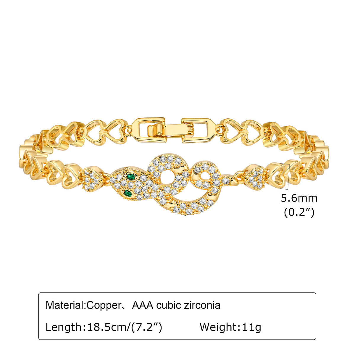 Zircon Flower Heart Bracelet – Sparkling Statement Jewelry