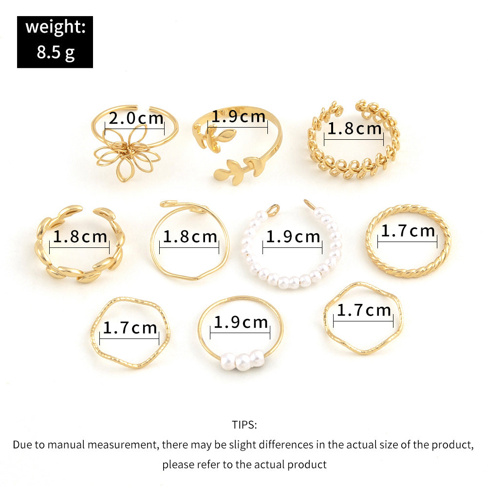Openwork Flower Set Ring Simple Glossy - worn styled shot (6 of 6)