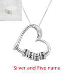 Personalized Heart Necklaces Women Jewelry Custom Name Necklaces & Pendants Mothers Day Gift - Gold - packaging shown