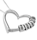 Personalized Heart Necklaces Women Jewelry Custom Name Necklaces & Pendants Mothers Day Gift - Gold - back view
