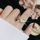 Rings For Women Bridal Wedding Anelli Trendy Jewelry Engagement Ring White Gold Color Anillos - Black - front view