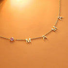 Women's Personalized Name Pendant Necklace, Initial Chain - Gold - size comparison
