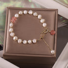 Women's Freshwater Pearl Adjustable Bracelet - Irregular pearl - back view
