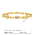 Zircon Flower Heart Bracelet – Sparkling Statement Jewelry