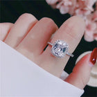 Rings For Women Bridal Wedding Anelli Trendy Jewelry Engagement Ring White Gold Color Anillos - Yellow - color option displayed