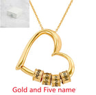 Personalized Heart Necklaces Women Jewelry Custom Name Necklaces & Pendants Mothers Day Gift - Silver - worn styled shot