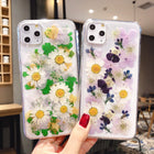 Preserved Flower Epoxy Phone Cases - Green - size comparison