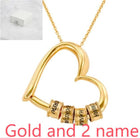 custom heart name necklace engraved pendant gift