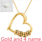 Custom heart name necklace engraved pendant gift