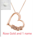 custom heart name necklace engraved pendant gift