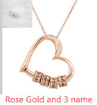 custom heart name necklace engraved pendant gift