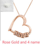 custom heart name necklace engraved pendant gift