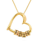 custom heart name necklace engraved pendant gift