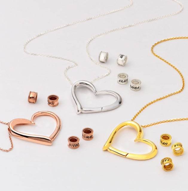 custom heart name necklace engraved pendant gift