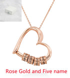 Personalized Heart Necklaces Women Jewelry Custom Name Necklaces & Pendants Mothers Day Gift - Silver - gift box included