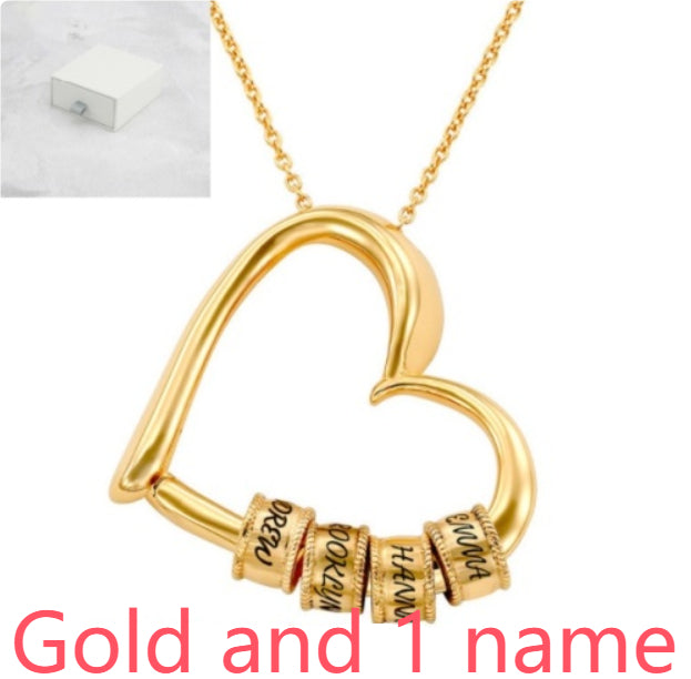 Personalized Heart Name Necklace – Custom Pendant Gift
