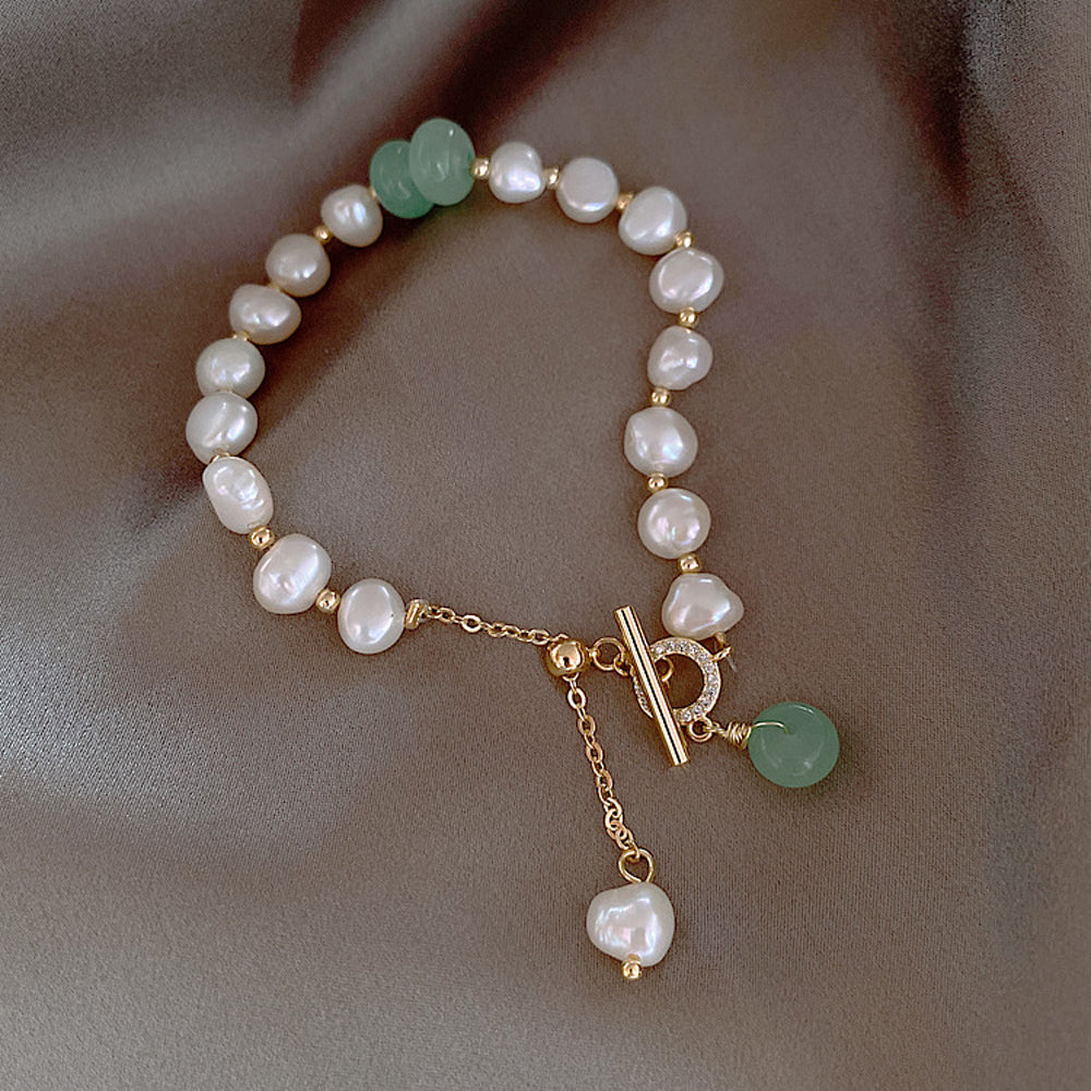 Women's Freshwater Pearl Adjustable Bracelet - Irregular pearl - color option displayed