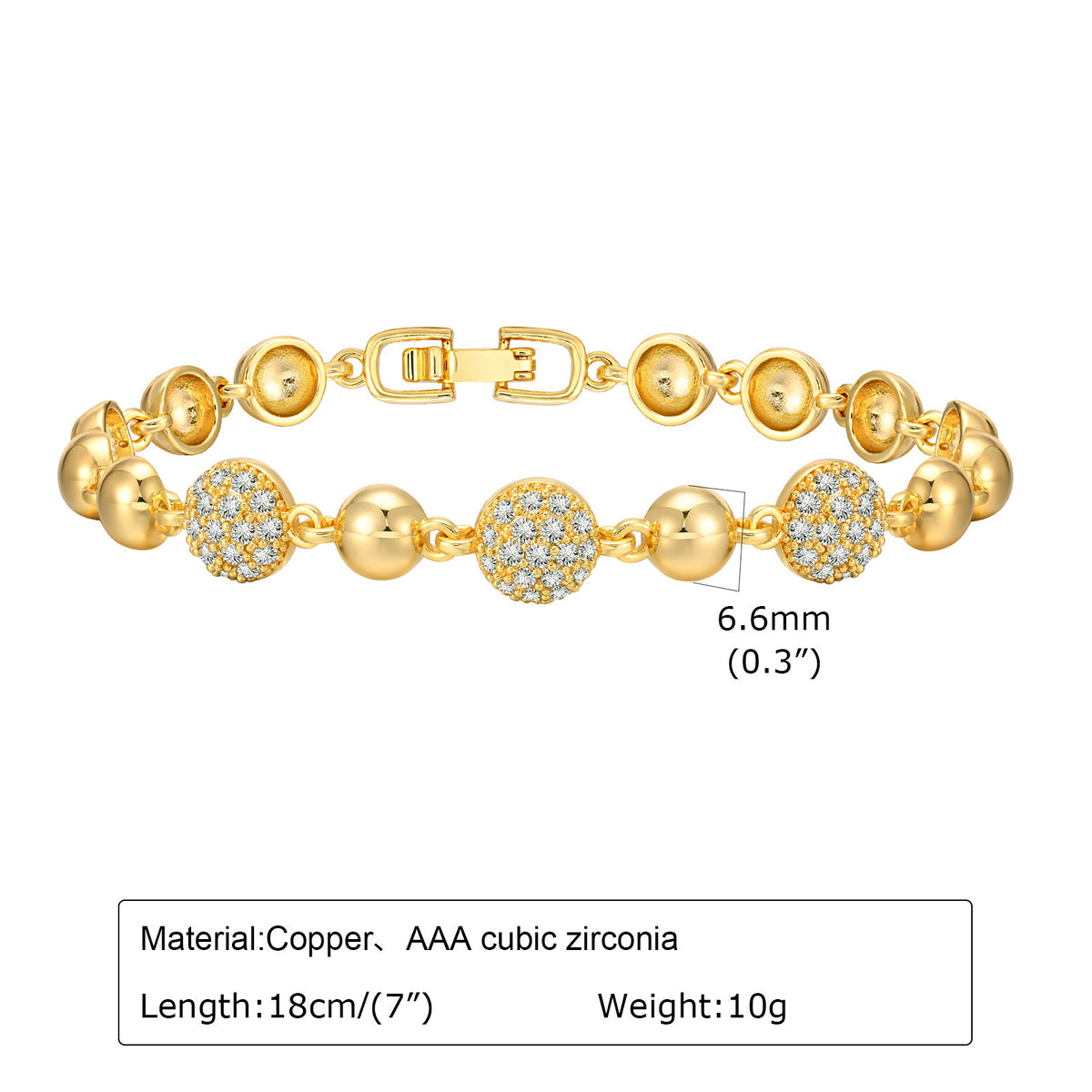 Zircon Flower Heart Bracelet – Sparkling Statement Jewelry