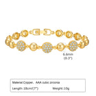 Zircon Flower Heart Bracelet – Sparkling Statement Jewelry