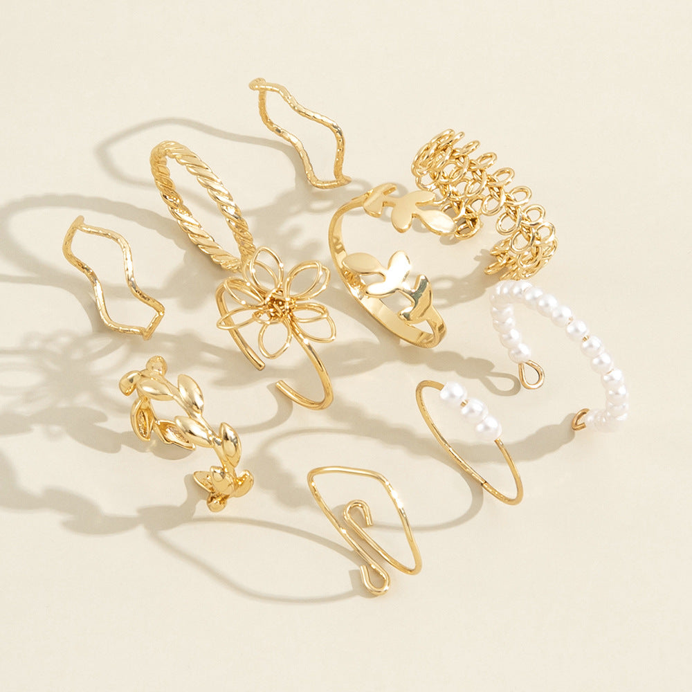 Openwork Flower Set Ring Simple Glossy - packaging shown (4 of 6)