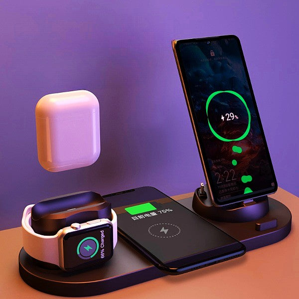 6-in-1 Wireless Charging Station – Fast Charge Phone & Watch