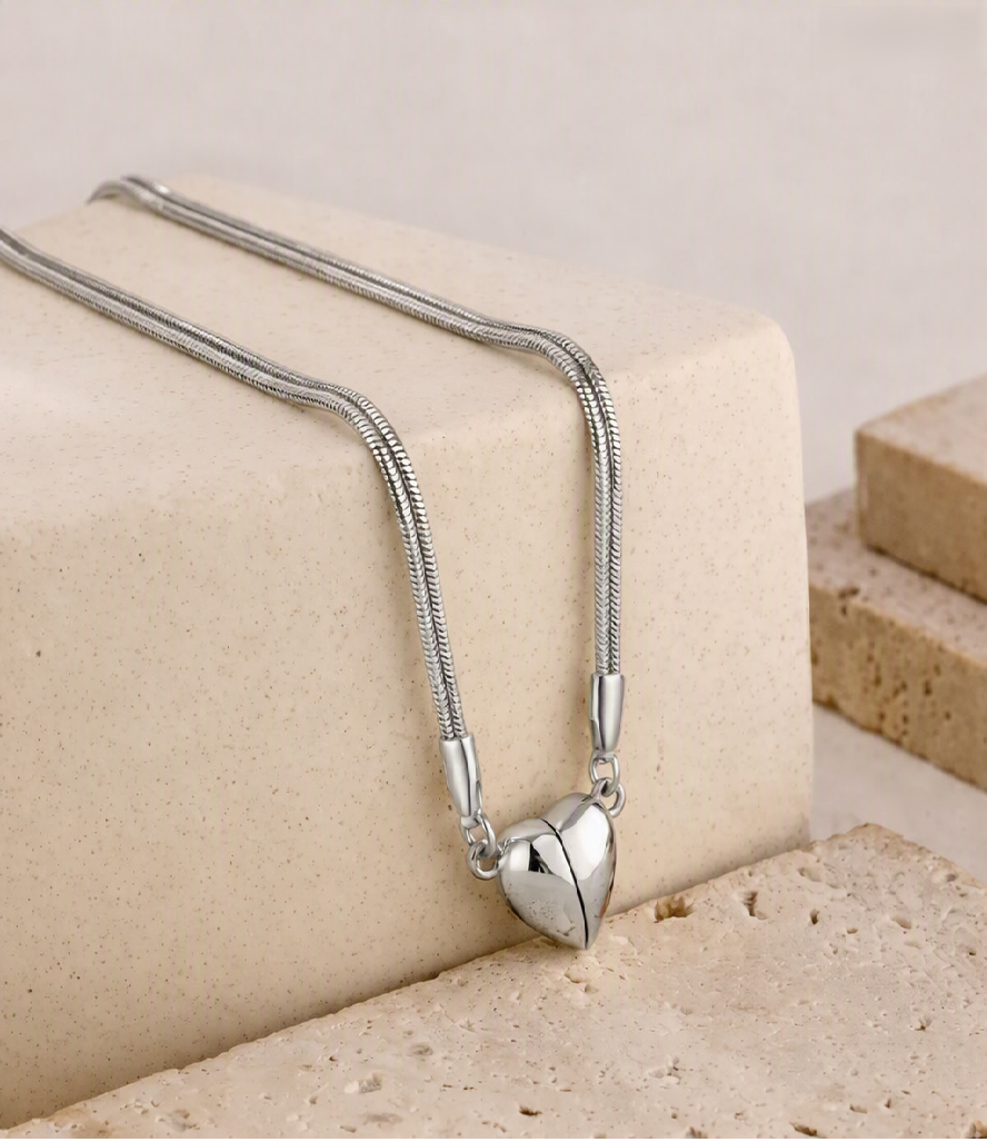 Magnetic Couples Heart Necklace – His & Hers Matching Set